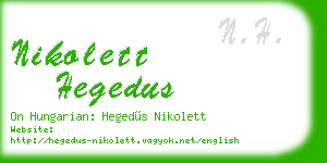 nikolett hegedus business card